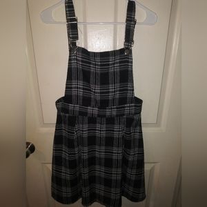 Plaid skirt jumpsuit